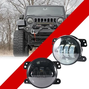 Pair 4 Inch LED Fog Lights Bumper Driving Lamp for Jeep Wrangler JK JL JT - Bild 1 von 10