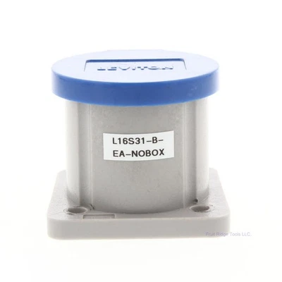 COOPER WIRING DEVICES Leviton 16 Series Blue Panel Mount Housing Automatic Closing Lid Bulk 16S31-B