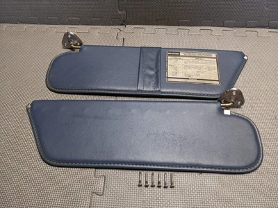 1983-1988 Ford Ranger Bronco II BLUE VINYL Sunvisors Sun Visor Shade PAIR OEM - Image 1 of 4