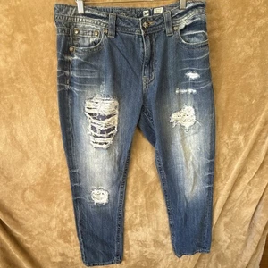 Miss Me Distressed Boyfriend Ankle Denim Jeans Größe 30 - Bild 1 von 10