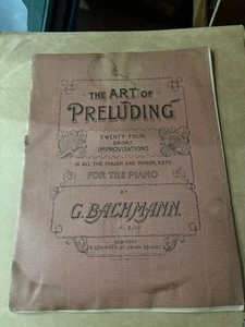 L'arte di preludere spartiti G. Bachmann copia destra 1891 - Foto 1 di 5