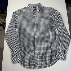 Theory Button Down Hemd Gingham Kariert Langarm Oberhemd Herren M - Bild 1 von 10