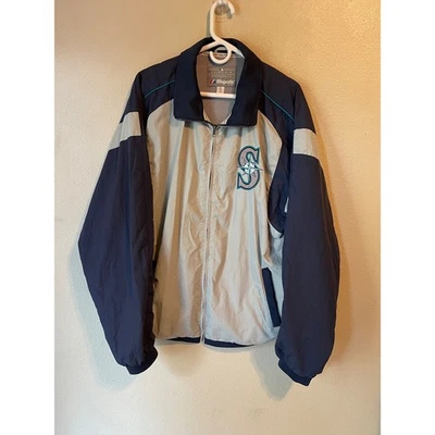 Majestic Seattle Mariners MLB Jacket Windbreaker Coat Full Zip Mens XL - Image 1 of 4