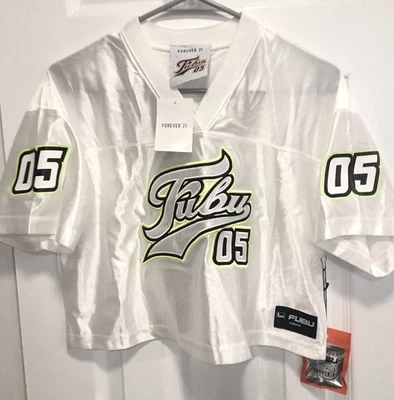 Camiseta FUBU Blanca Fubu 05 Mujer Talla S Top Corto De Colección Y2K Hip Hop Años 90 Gráfico Foto 1 de 4