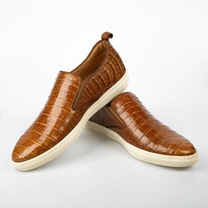 Scarpe da ginnastica nuove senza scatola $2850 Zlocci marroni COCCODRILLO 9.5UK / 10.5US / 43.5EU - Foto 1 di 13