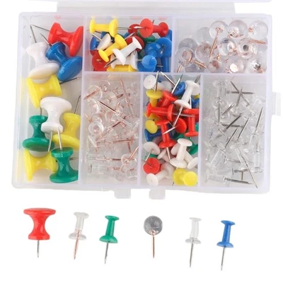 120Pcs Colorful Push Pins Decorative Thumbtacks Cork Notice Board Thumb Tacks - Image 1 of 4