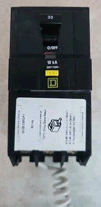 Square D QOB330GFI Ground Fault Bolt-On Circuit Breaker GFI GFCI 30A 3 Pole - Foto 1 di 4