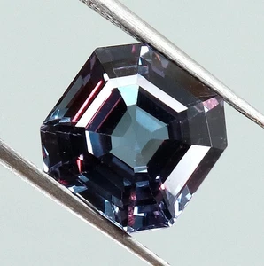 RARE Asscher Cut 11.80 Ct Natural Flawless Brazilian Alexandrite Loose Gemstone - Picture 1 of 6