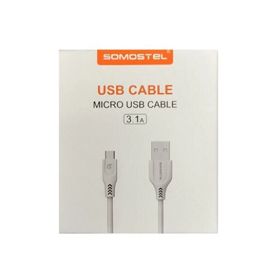 NEW  4FT 3.1A Micro USB Data Charging Cable WHITE for Samsung S6, S7, S7 Edge - Image 1 of 1