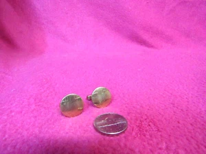 Vintage Gold Plated Round Art Deco Line Cufflinks Swank CA3 - Picture 1 of 4