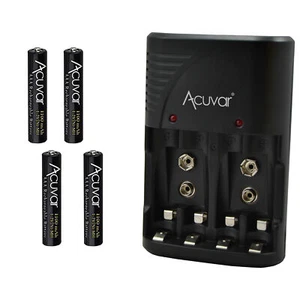 Rapid Smart Battery Charger With 4x AAA Rechargeable Batteries 1100mAh (3in1) - Picture 1 of 5