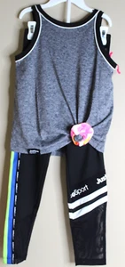 Justice Girls Outfit Size M (10) Sport Tank and Stripe Legging Ankle New - Picture 1 of 10