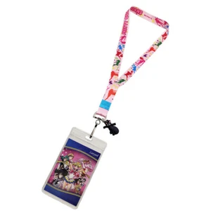 Sailor Moon S Pretty Guardians Toss Print Lanyard ID Badge Holder & Luna Charm - Picture 1 of 1