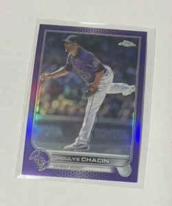 2022 Topps Chrome Update Jhoulys Chacin #USC96 Purple Refractor Rockies - Picture 1 of 2