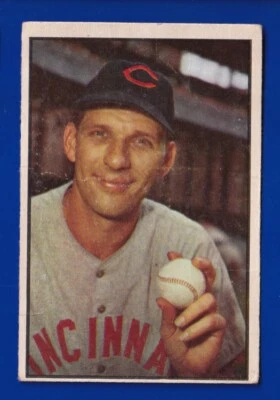 HARRY PERKOWSKI reds 1953 BOWMAN COLOR #87 GOOD - Image 1 of 2