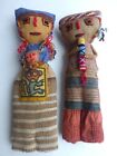 Vintage Large  Peruvian Chancay Burial Grave Doll Folk Art - Set Of Two