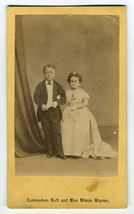 CDV- COMMODORE NUTT AND MINNIE WARREN – ANTHONY – FACSIMILE AUTOGRAPHS - Picture 1 of 2
