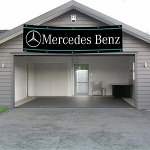 Mercedes Benz AMG 2x8 FT Banner Racing Flags Car Show Garage Wall Man Cave Decor - Picture 1 of 8