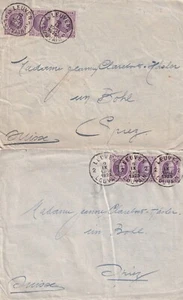 Belgium 2x nice covers from LEUVEN 2  9 and 12.IX.1925 to SPIEZ (S) - Picture 1 of 1