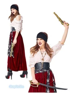 Z-C1-4Queen Of The Seas Piarte Swashbuckler Buccaneer Book Week Womens Costume - Picture 1 of 6