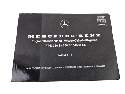 Chassi de motor manual Mercedes Benz 280S 450SE 450SEL catálogo C peças - Imagem 1 de 4