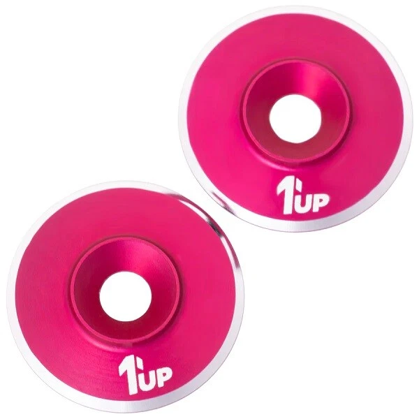 1UP Aluminum LowPro (Low Profile) Wing Washers M3 Hot Pink Shine 2pcs 820421 - Image 1 of 1