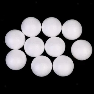 10pcs 5cm White Modelling Craft Polystyrene Foam Balls Christmas Decoration - Picture 1 of 7