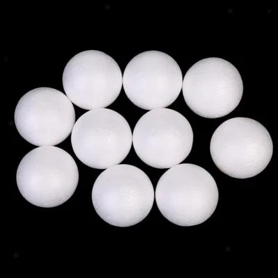 10pcs 5cm White Modelling Craft Polystyrene Foam Balls Christmas Decoration - Image 1 of 4