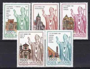 Vatikan 1992 Yvert 914/18 Papstreisen postfrisch - Bild 1 von 1