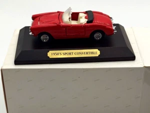 Expositor de escritorio de coche convertible deportivo rojo años 50 Avon con caja y papeles - Imagen 1 de 7