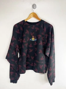 Vivienne Ladies Westwood Athletic Black / Red Multi Orb Sweatshirt Size L £290 - Picture 1 of 5