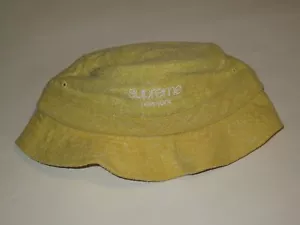 SUPREME Classic Logo Terry Crusher YELLOW Bucket Hat Small/Medium NEW! S/S 2021 - Picture 1 of 4