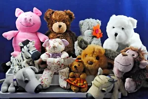 Varios OSO PERRO MONO CERDO ZOOLÓGICO GORRO DE PELUCHE SUAVE PELUCHE ANIMALES Mezcla Lote Juguetes - Imagen 1 de 130