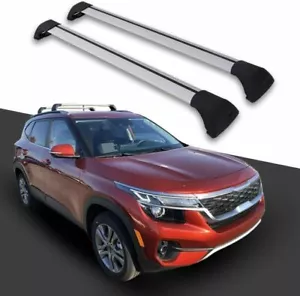 2Pcs Roof Rail Rack Cross Bars Crossbars Fits for KIA Seltos 2019 2020 2021 2022 - Picture 1 of 10
