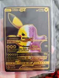 Ditto GX Black Foil Fan Art Vinyl Collector Pokemon Card 127/255 Gooey Floor - Bild 1 von 5