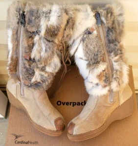 PAJAR CANADA EU SIZE 38 (7.5) Fox Trot Beige Fur Winter Boots WOMEN - Picture 1 of 24