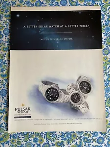 Vintage 1998 Pulsar Solar Watch Print Ad Discover Your Own Star - Picture 1 of 7