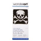 WonderArt Latch Hook Kit Skull and Crossbones 12” x 12” Size Black And White 👀