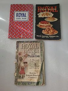 Antique 1911-1937 Royal Baking Powder Cook Books Royal Baker & Pastry Cook Qty 3 - Foto 1 di 20