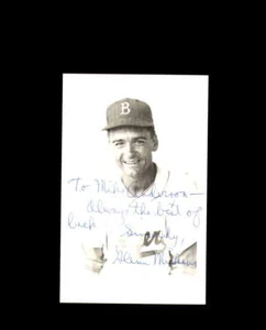 Foto postal vintage firmada por Glenn Mickens autógrafo de los Brooklyn Dodgers - Imagen 1 de 2