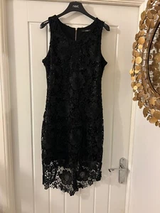 Quiz black lace and sequin dress size 12 - Picture 1 of 15