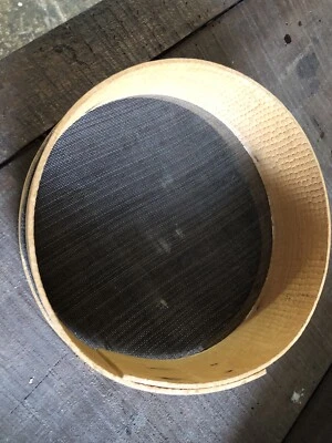 SETACCIO FARINA GRANO CEREALI cm 22 legno faggio rete metallica maglia FINE - Immagine 1 di 4