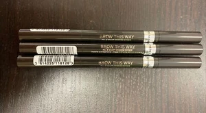 3 Rimmel Brow This Way Fill & Sculpt Eyebrow Definer 004 Soft Black Lot of 3  - Picture 1 of 1