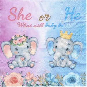 PAPIERTÜCHER GEBURT BABY MÄDCHEN ODER JUNGE. PAPIERSERVIETTEN GEBURT BABY - Bild 1 von 1