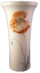Superb 20thC KPM Berlin Porcelain Orange Poppy Elegant Vase Porzellan German - Picture 1 of 8