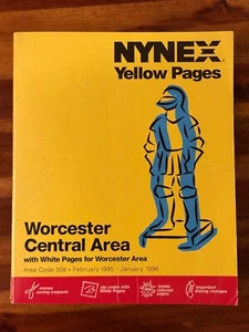 Elenco telefonico centrale NYNEX pagine gialle Worcester 1995 1996 massa vintage - Foto 1 di 11