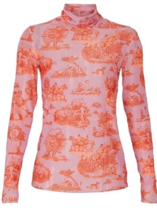 172 Rachel Antonoff Toile Lillian Turtleneck In Man Hunt XS - Picture 1 of 8