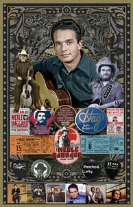 Merle Haggard 11x17" Fan Poster - Lebendige Farben! Deep Blacks! - Bild 1 von 3