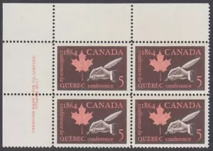 Canada - #432 Quebec Conference Plate Block - MNH - Picture 1 of 1
