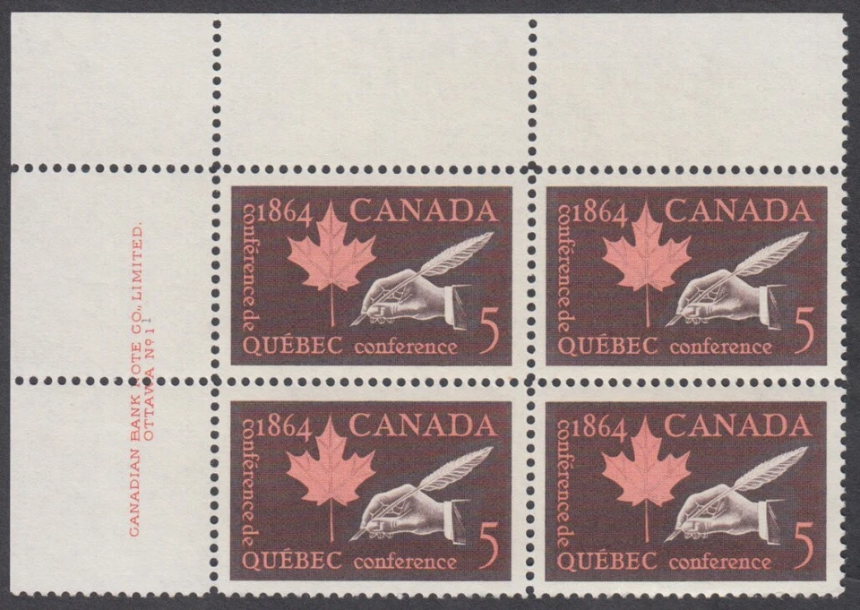 Canada - #432 Quebec Conference Plate Block - MNH - Image 1 of 1